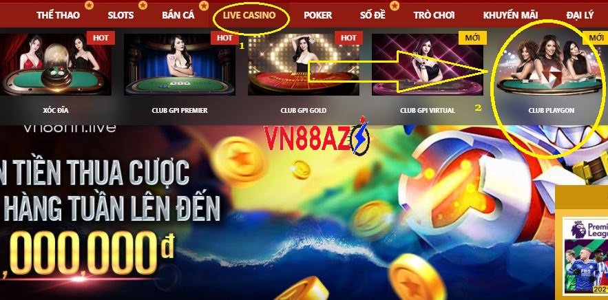 Cach choi Playgon live casino tai Vn88